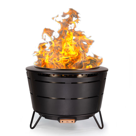 TIKI TIKI Brand Reunion Fire Pit 27.5-in W Steel Round
