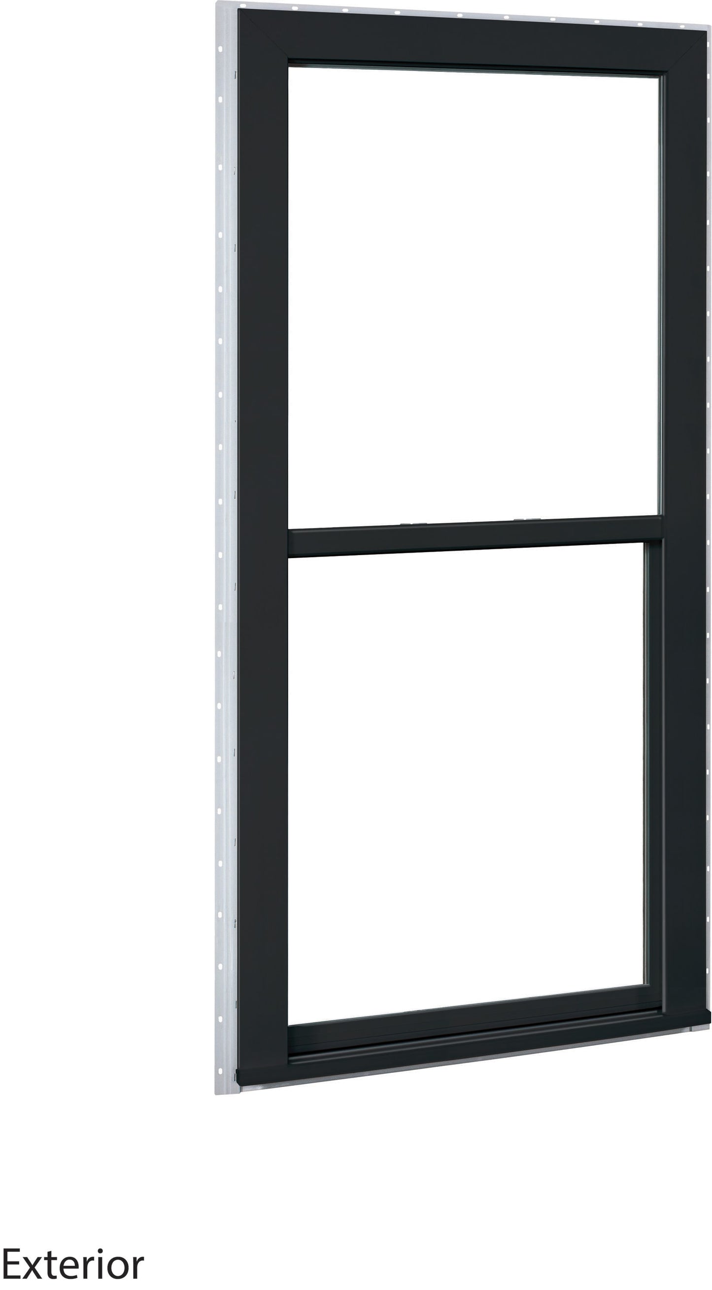 RELIABILT 150 Series 35-1/2-in x 47-1/2-in Black Exterior Vinyl New Construction Single Hung Window Low-E Double Pane Glass (Half Screen Included)