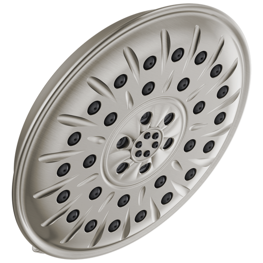 Delta Universal Showering Components 4.0 -Spray Lumicoat Stainless 8.25-in Round High Pressure Shower Head 1.75 GPM