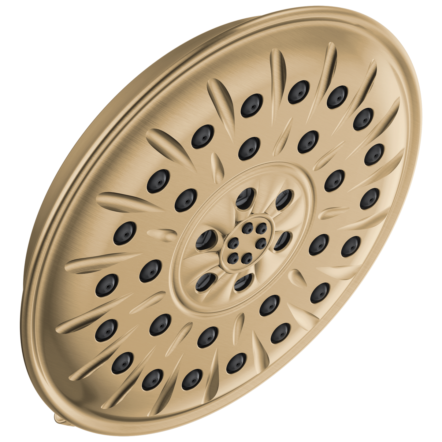 Delta Universal Showering Components 4.0 -Spray Lumicoat Champagne Bronze 8.25-in Round High Pressure Shower Head 1.75 GPM