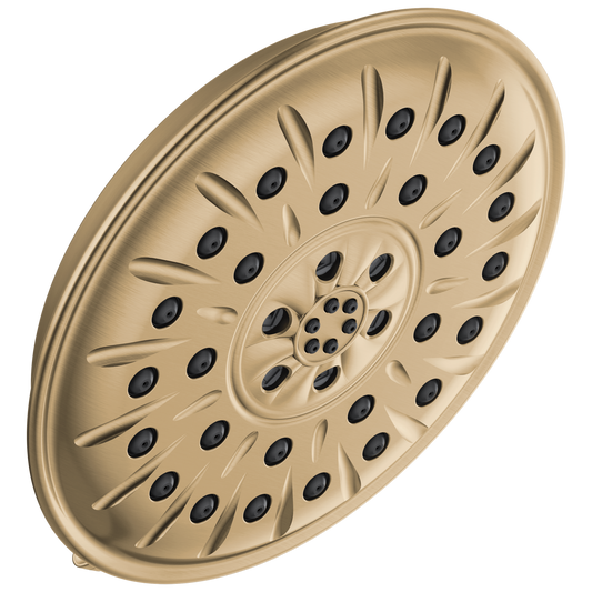 Delta Universal Showering Components 4.0 -Spray Lumicoat Champagne Bronze 8.25-in Round High Pressure Shower Head 1.75 GPM