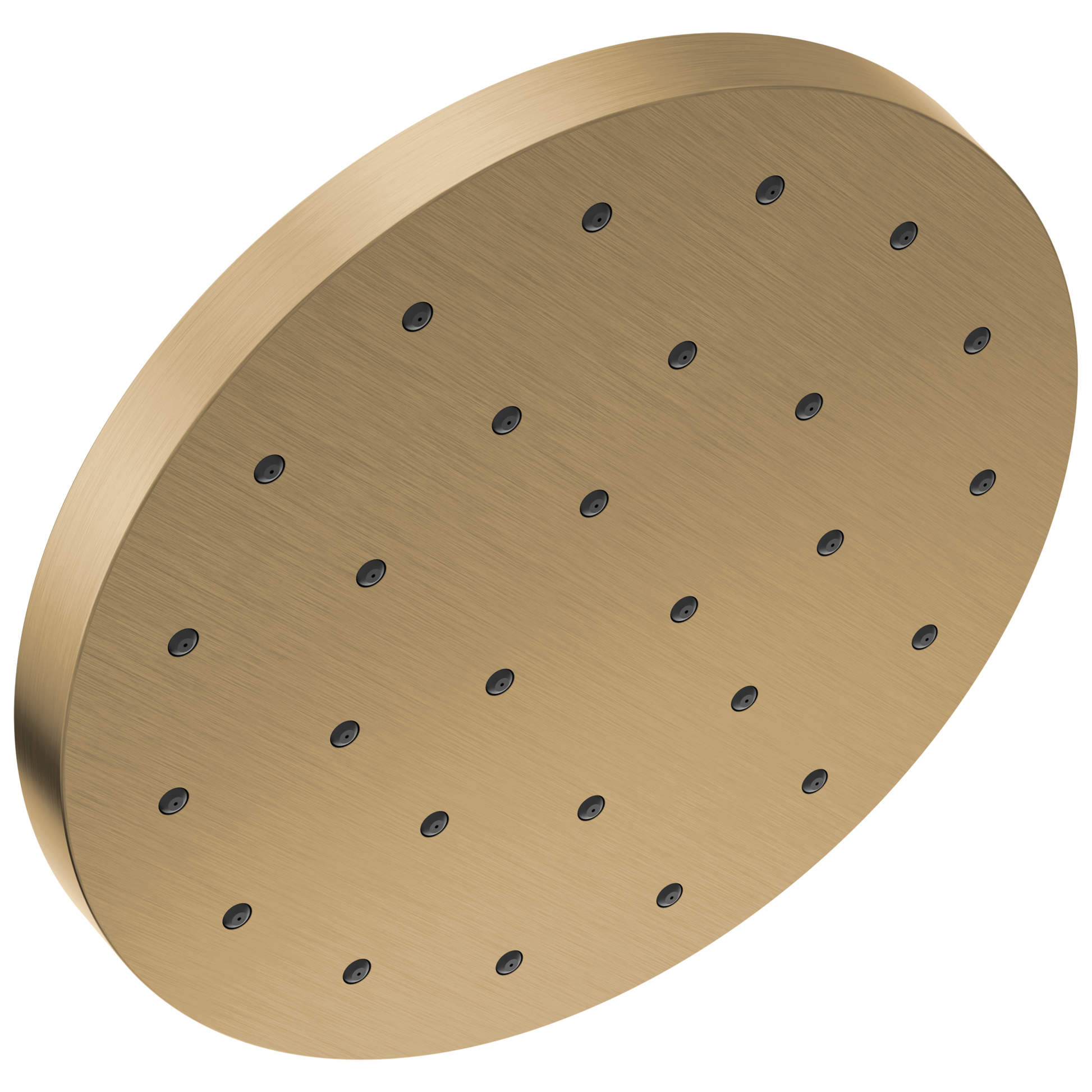 Delta Universal Showering Components 1.0 -Spray Lumicoat Champagne Bronze 12-in Round High Pressure Shower Head 1.75 GPM