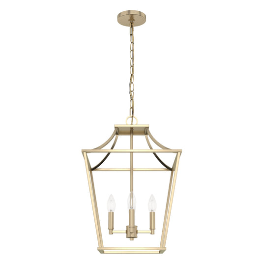Hunter Laurel Ridge 4 -Light Alturas Gold Transitional Lantern Medium Hanging Kitchen island light
