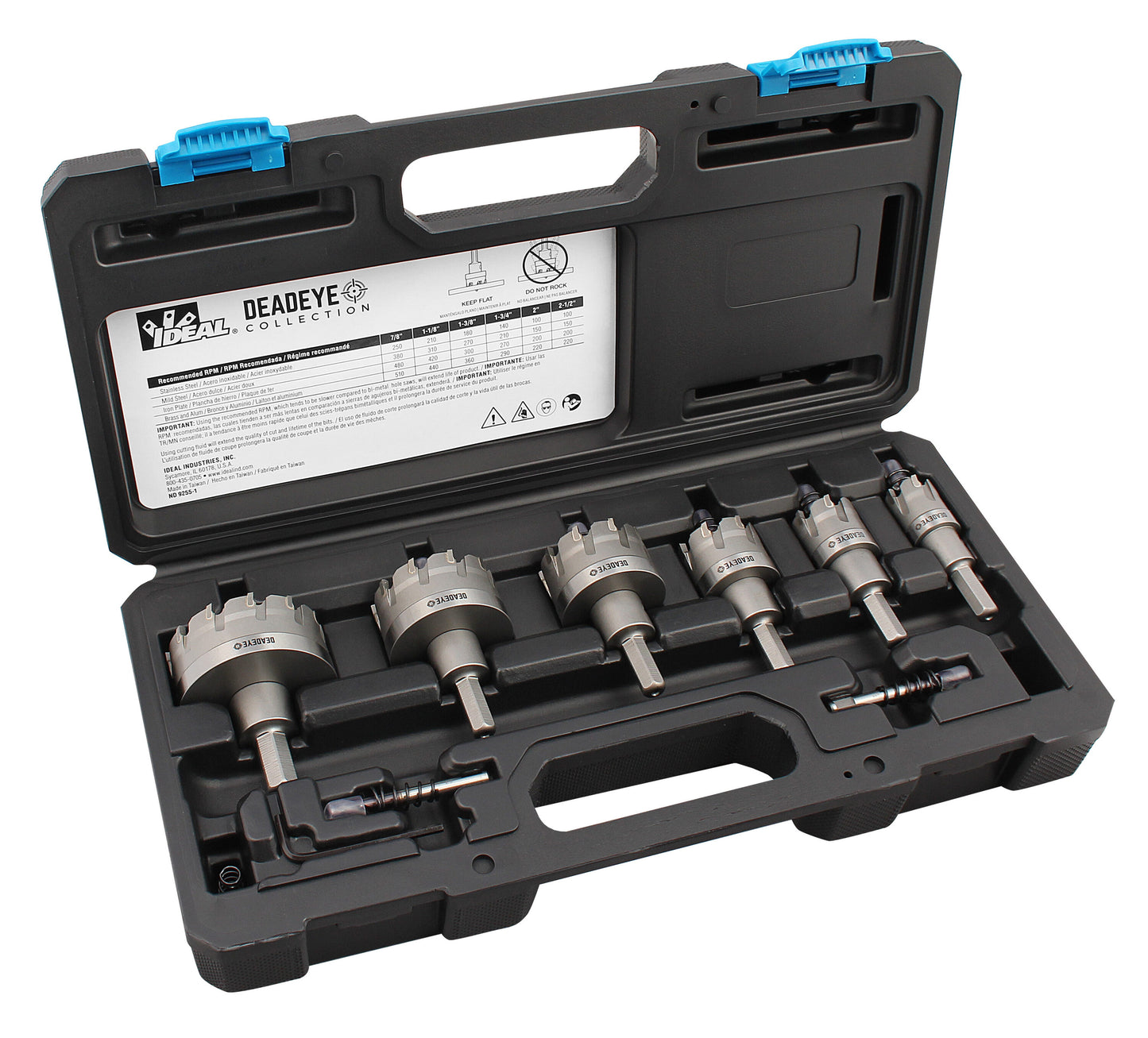 IDEAL 1-in Carbide-tipped Arbored Hole Saw Kit with Hard Case 36-814