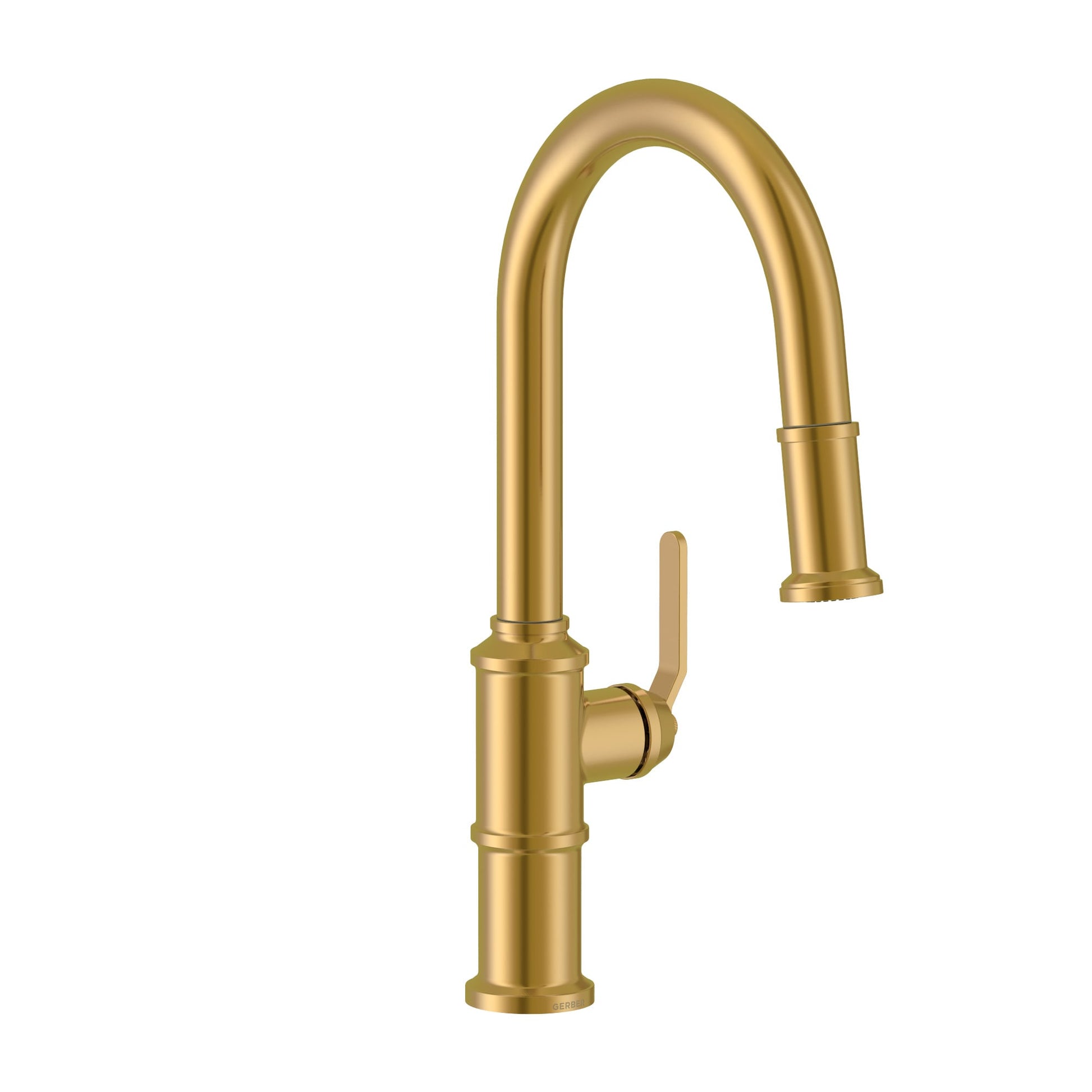 Gerber Brushed Bronze Single Handle Deck-mount Pull-down Kitchen Faucet with Sprayer