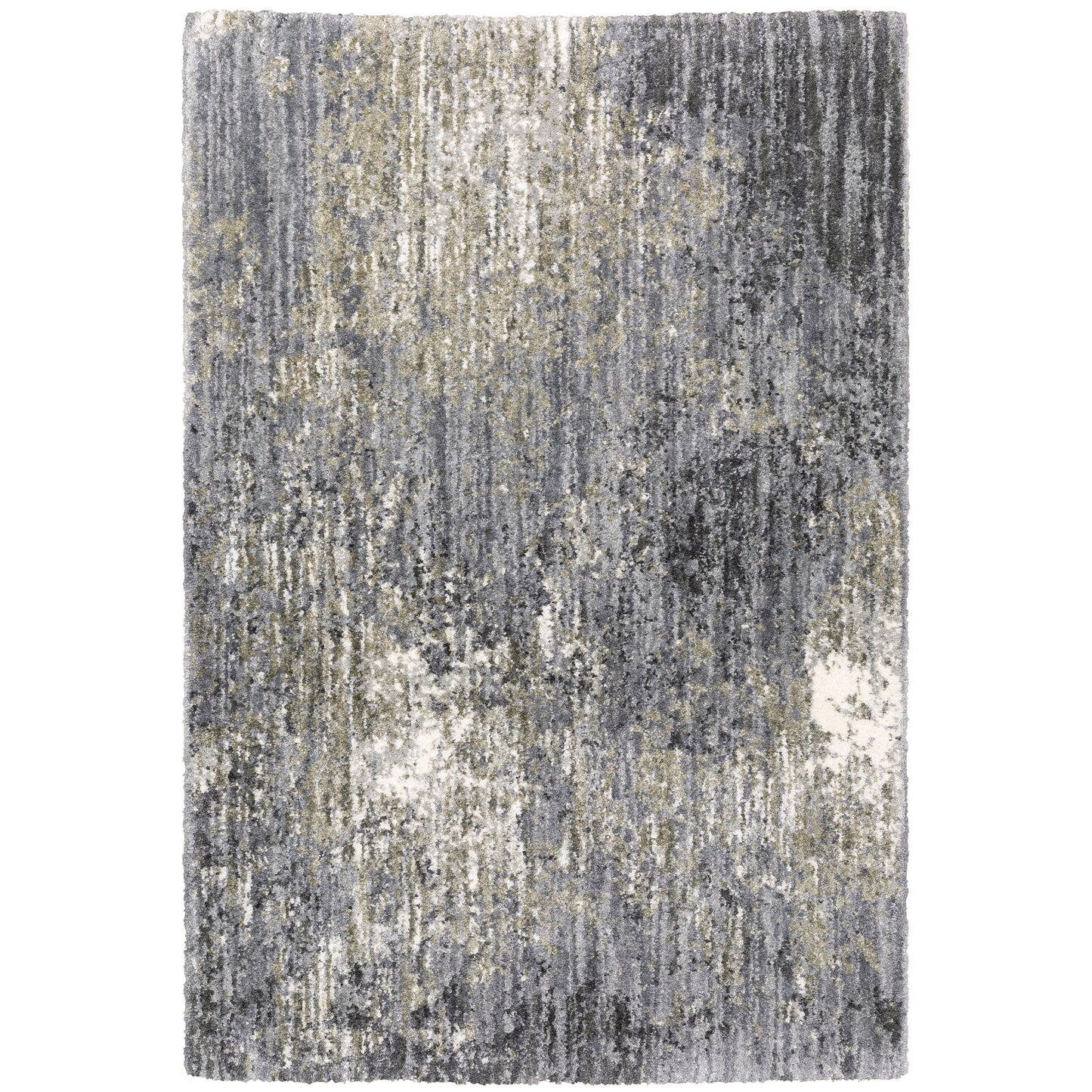 Archer Lane Bartley 8 x 11 (ft) Loomed Polyester Gray Rectangular Indoor Abstract Bohemian/Eclectic Spot Clean Only Pet Friendly Area rug
