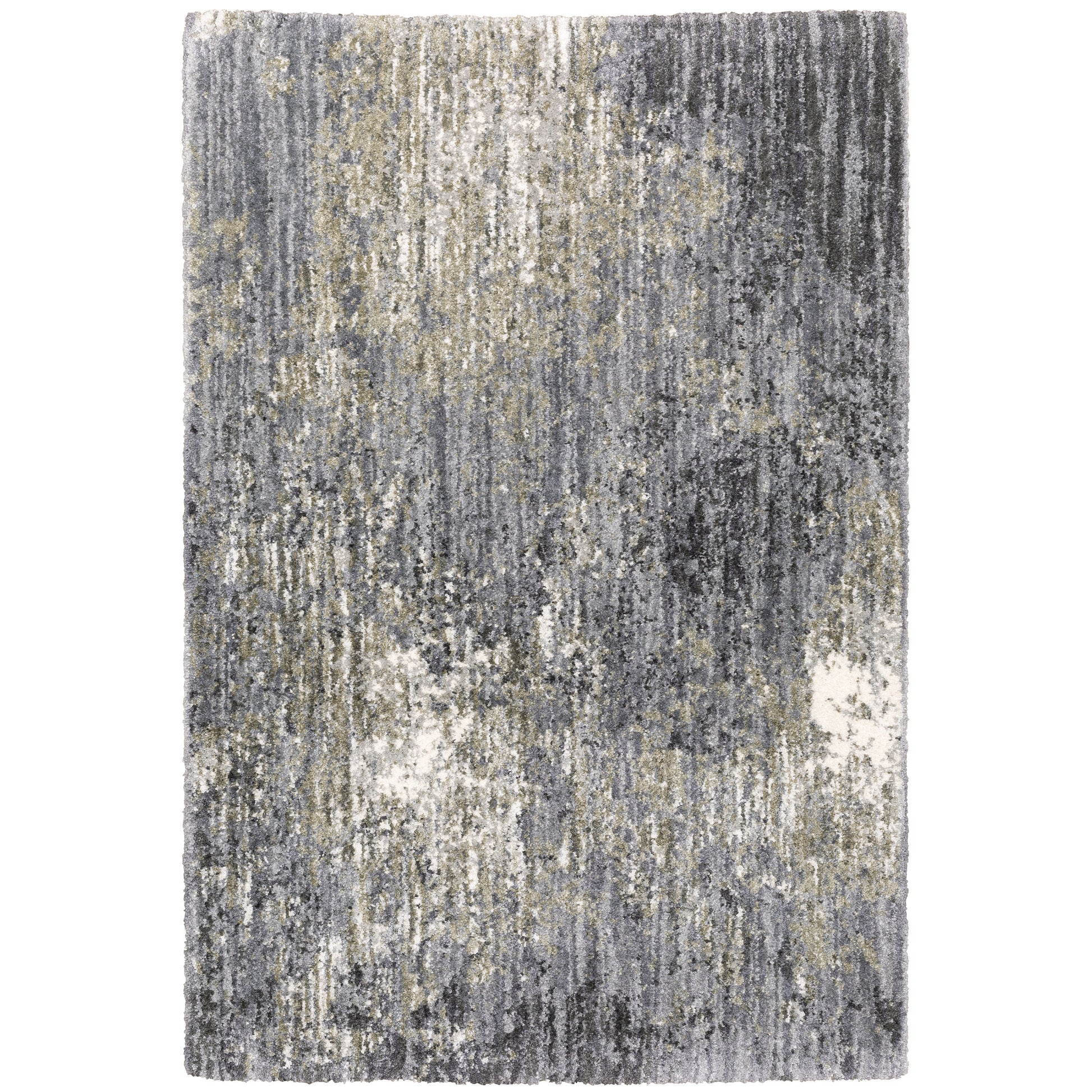 Archer Lane Bartley 8 x 11 (ft) Loomed Polyester Gray Rectangular Indoor Abstract Bohemian/Eclectic Spot Clean Only Pet Friendly Area rug