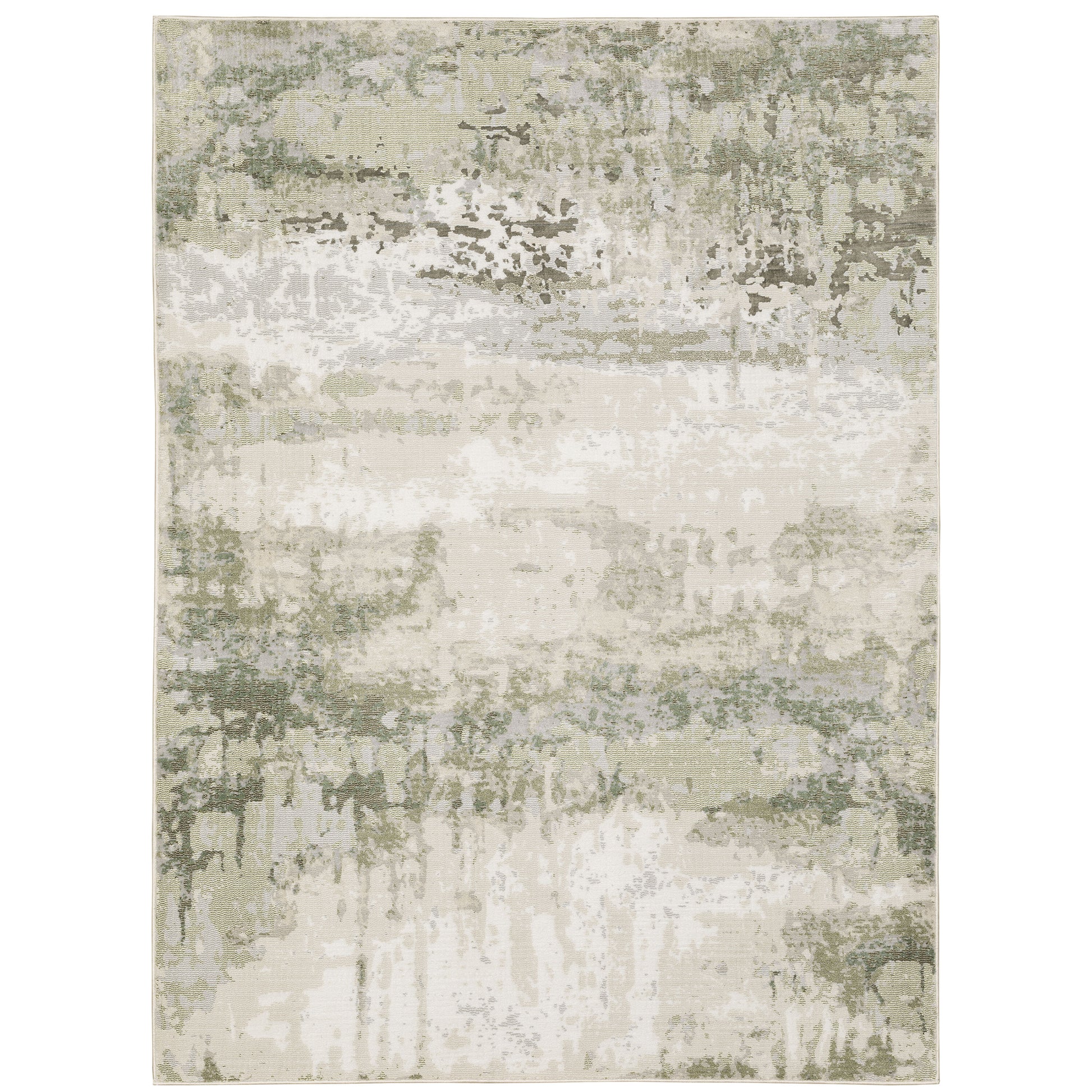 Archer Lane Banks 5 x 8 (ft) Loomed Polyester Beige Rectangular Indoor Abstract Bohemian/Eclectic Spot Clean Only Pet Friendly Area rug