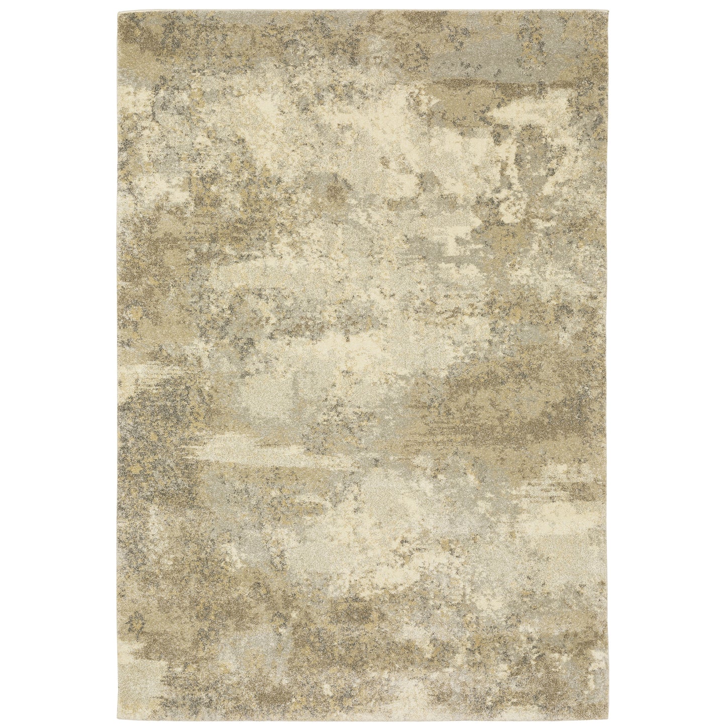 Archer Lane Beachwood 6 x 9 (ft) Loomed Polypropylene Gold Rectangular Indoor Abstract Bohemian/Eclectic Spot Clean Only Pet Friendly Area rug