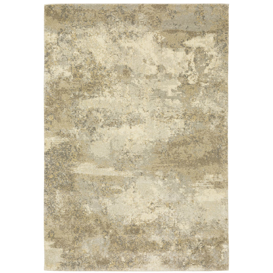 Archer Lane Beachwood 6 x 9 (ft) Loomed Polypropylene Gold Rectangular Indoor Abstract Bohemian/Eclectic Spot Clean Only Pet Friendly Area rug