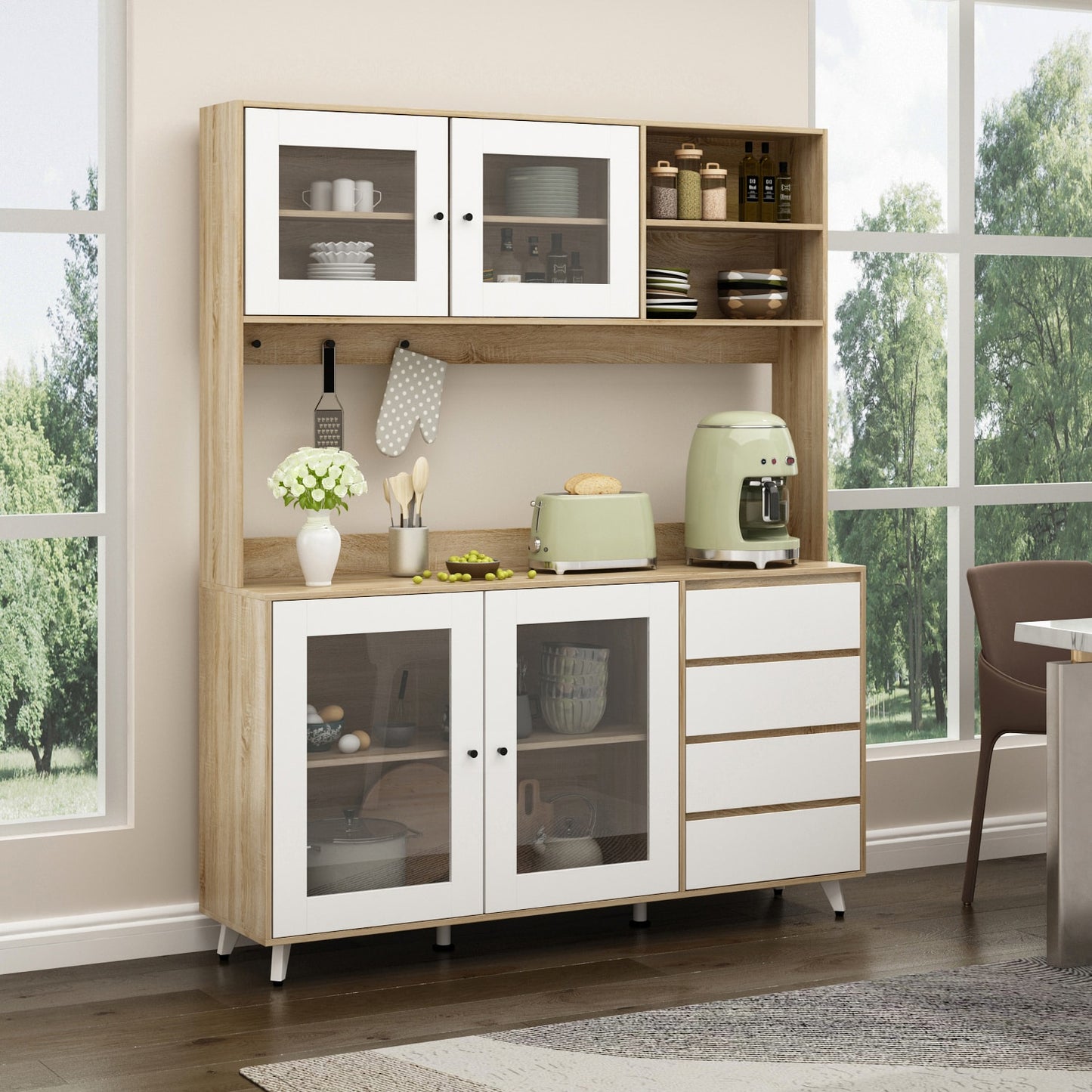 FUFU&GAGA Contemporary/Modern Brown Pantry