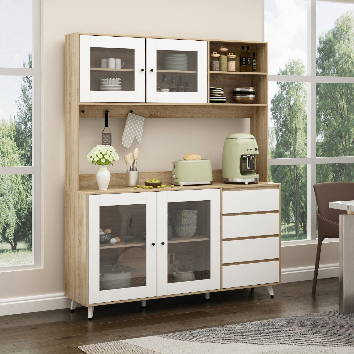 FUFU&GAGA Contemporary/Modern Brown Pantry