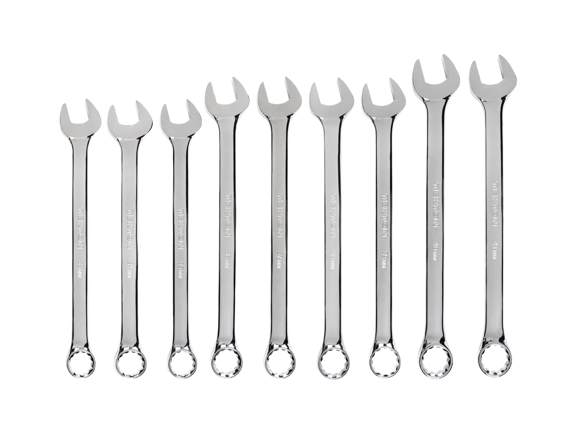 TEKTON 9-Piece Set 12-point Metric Combination Wrench WCB90202