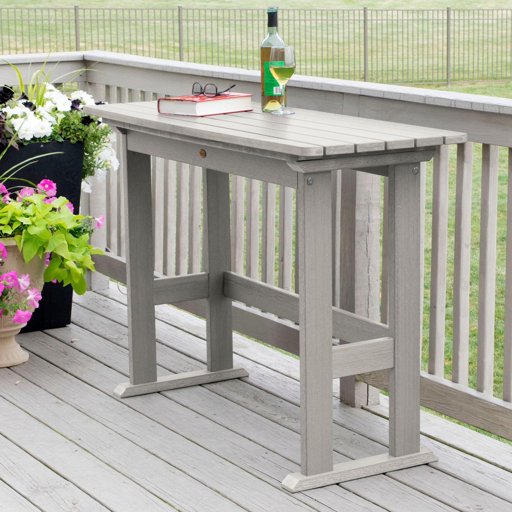 highwood Lehigh Rectangle Outdoor Counter Table 21.05-in W x 54-in L