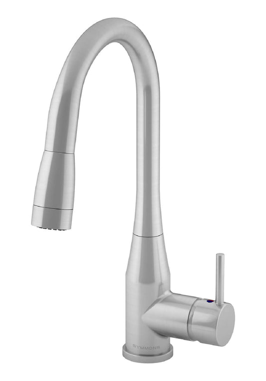 Symmons Sereno Stainless Steel Single Handle Deck-mount Filtered Kitchen Faucet with Sprayer
