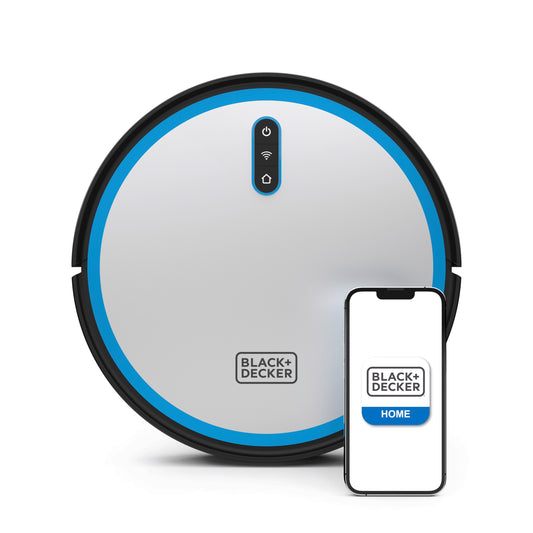 BLACK+DECKER RoboSeries Robot Vacuum with Mapping Technology, 120 Minute Runtime, App + Remote Control BDRV1-SLV