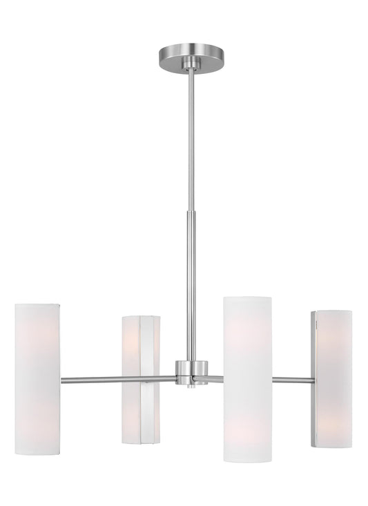 Scott Living Capalino 8 -Light Brushed Steel Indoor Metal Chandelier