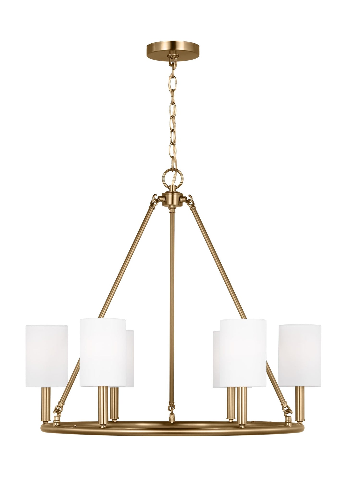 Scott Living Egmont 6 -Light Satin Brass Metal Chandelier