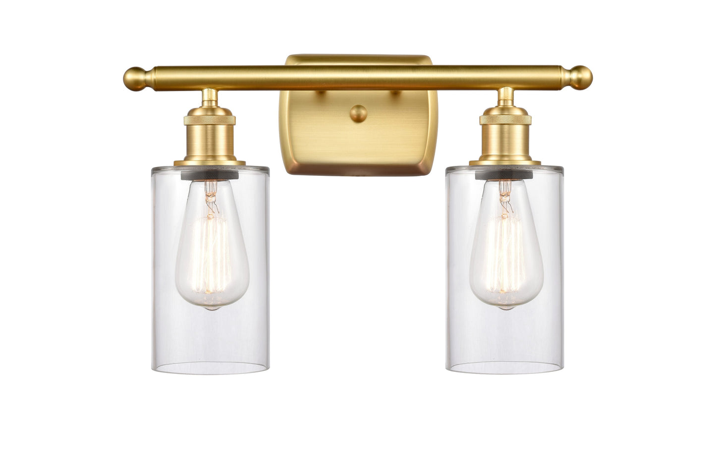 Innovations Lighting Clymer 16-in 2 Light Satin Gold Vintage Bathroom Vanity light