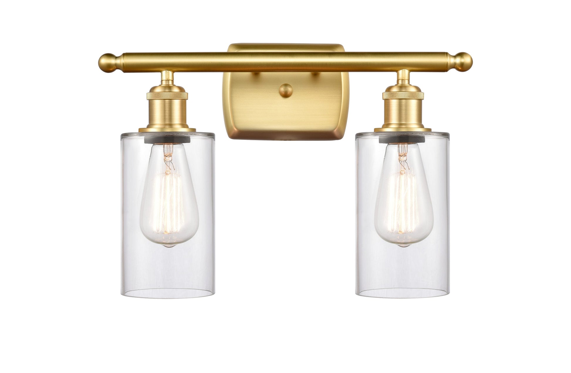 Innovations Lighting Clymer 16-in 2 Light Satin Gold Vintage Bathroom Vanity light