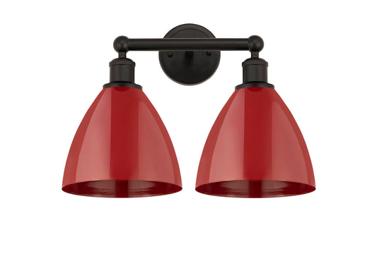 Innovations Lighting Plymouth Dome 16.5-in 2 Light Oil-rubbed Bronze Industrial Bathroom Vanity light