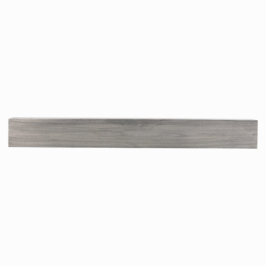 Dogberry 72-in W x 5.5-in H x 9-in D Ash Gray Stained Poplar Hollow Modern Fireplace Mantel Shelf