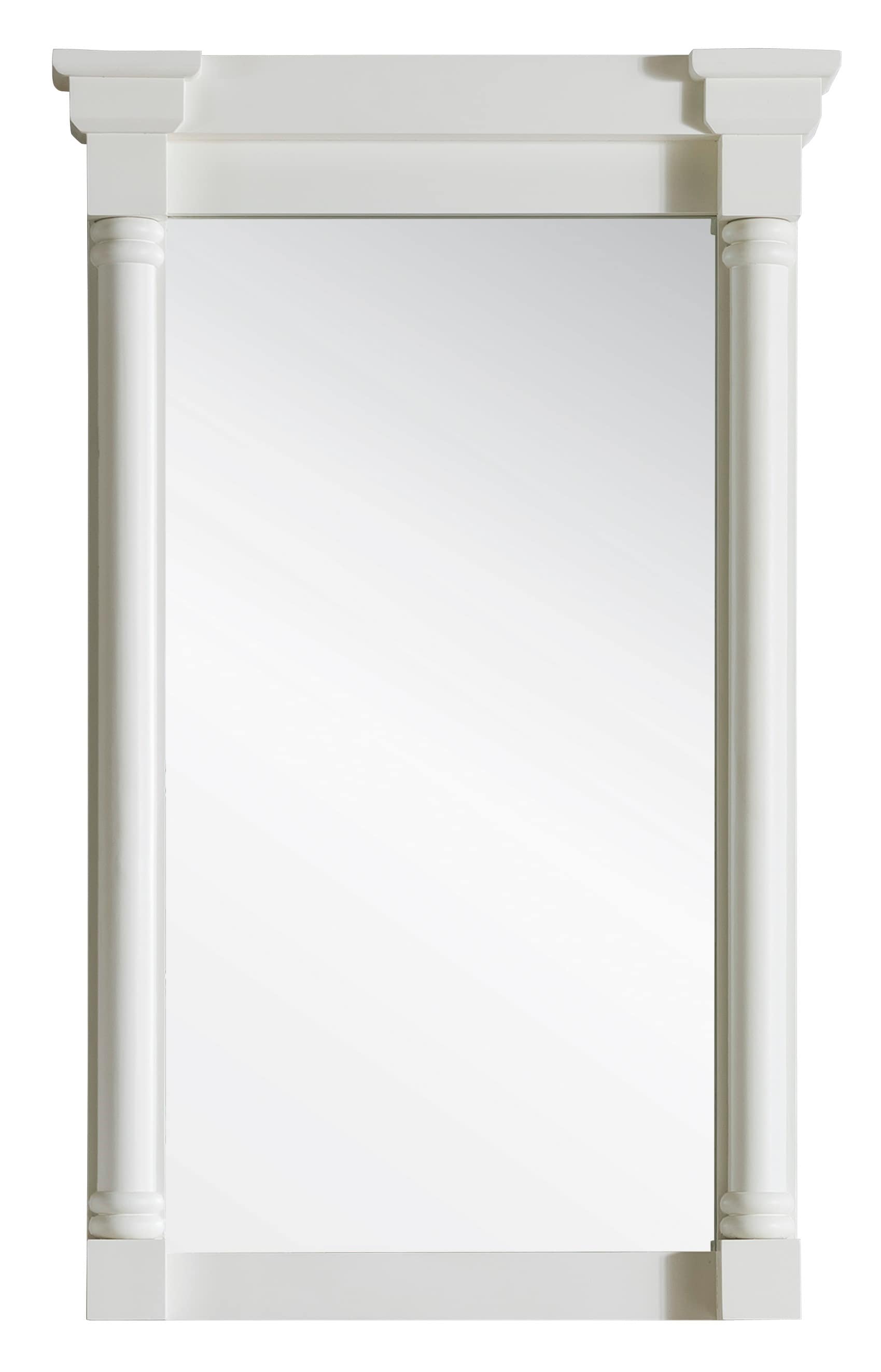 James Martin Vanities Savannah/Providence 27.0-in x 43.0-in Framed Rectangle Bathroom Vanity Mirror ( Bright white )