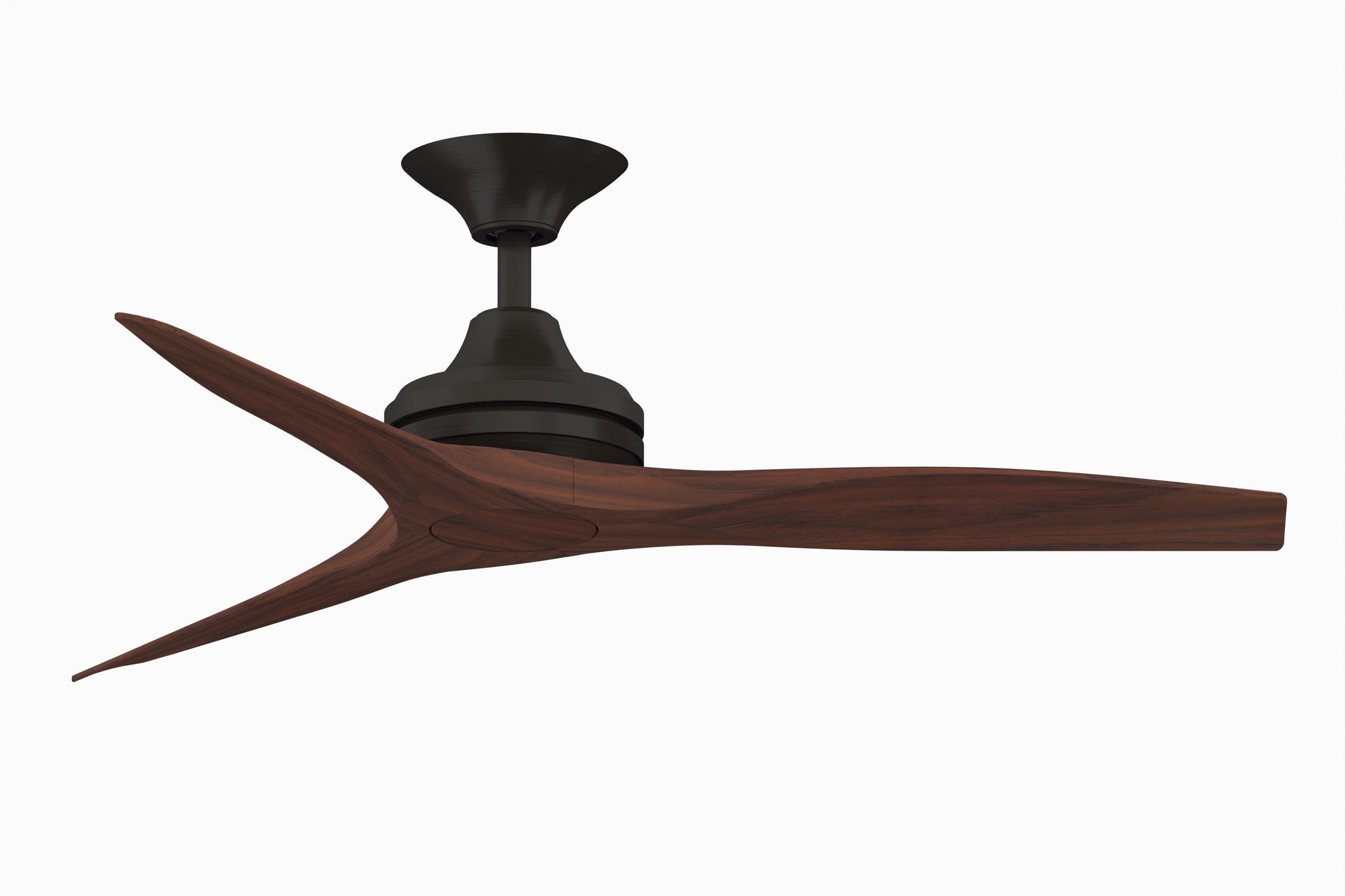 Fanimation Spitfire 48-in Dark Bronze with Whiskey Wood Blades Covered Outdoor Propeller Ceiling Fan Light Kit Compatible and Remote Included 3 -Blade