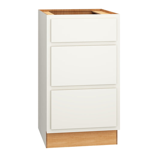 Diamond Express Jamestown 18-in W x 32.5-in H x 21-in D White Partial Overlay 3 -Drawer Wood Wall-mount Cabinet Banks