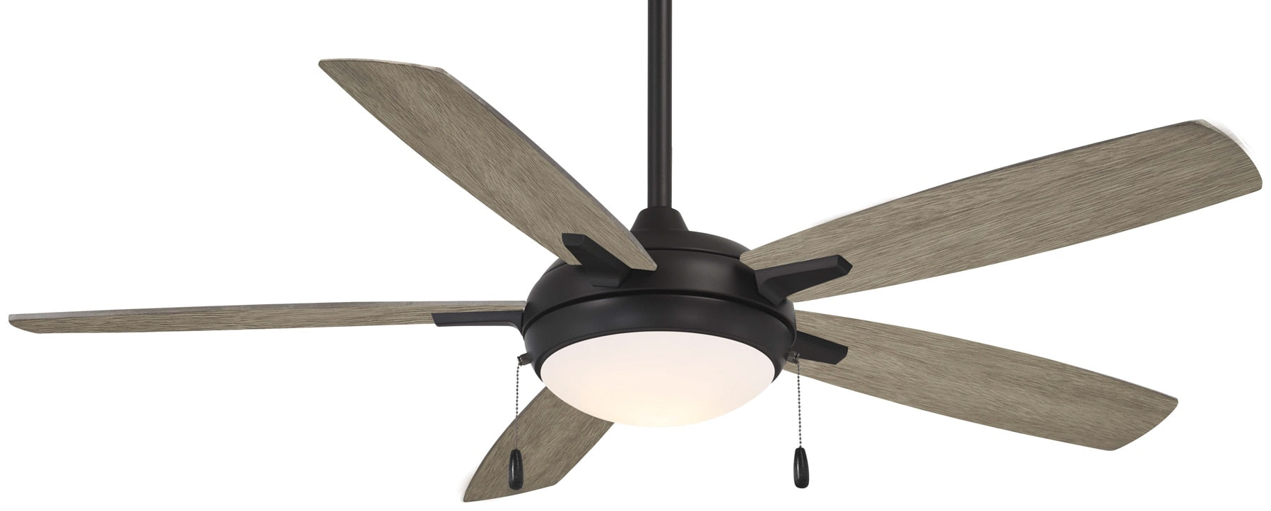 Minka Aire Lun-Aire 54-in Black with Seashore Grey Blades Integrated LED Ceiling Fan With Light 5 -Blade