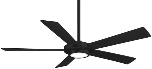 Minka Aire Sabot 52-in Black with Black Blades Integrated LED Ceiling Fan With Light 5 -Blade