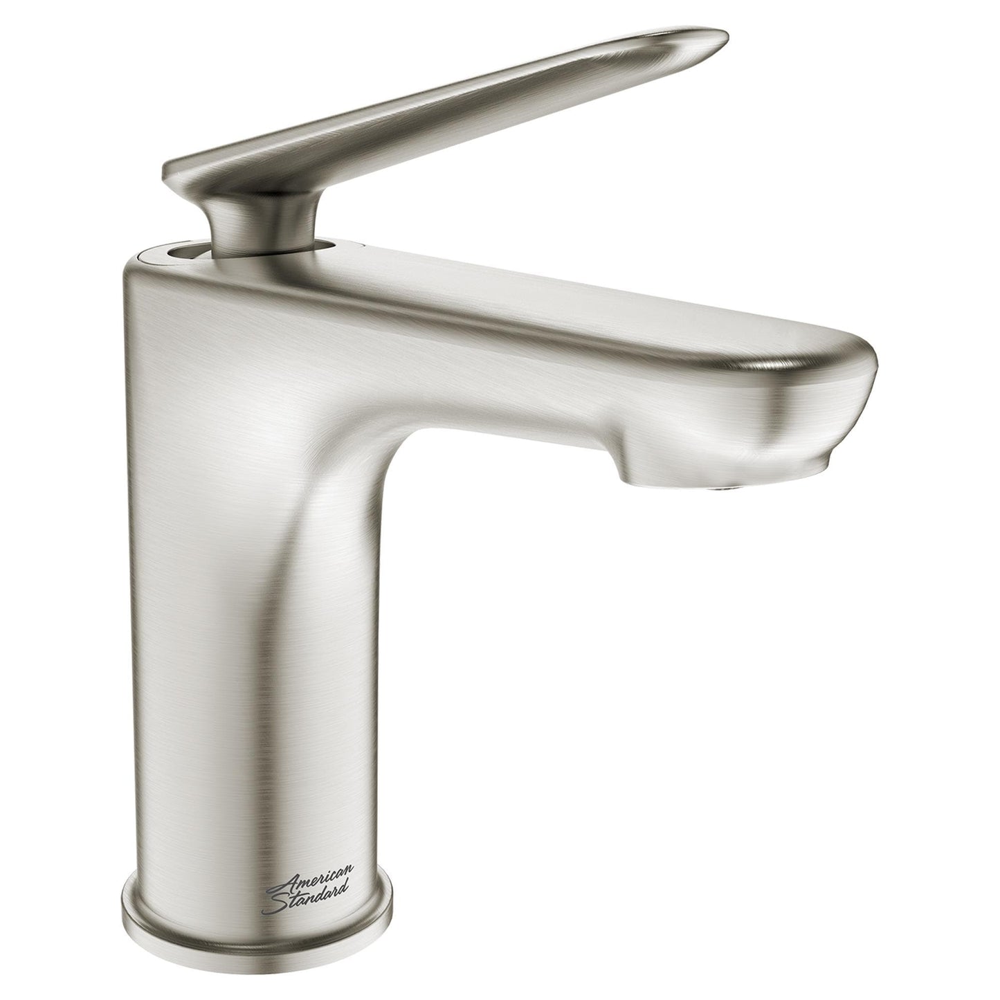 American Standard Studio S Brushed Nickel Single hole 1-handle WaterSense High-arc Commercial/Residential Handle Bathroom Sink Faucet with Drain