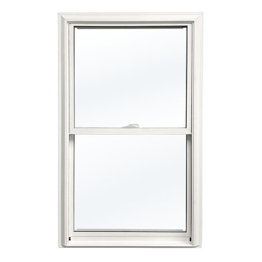 United Window & Door PRO Series 30-1/2-in x 56-1/2-in White Exterior White Interior Vinyl Replacement Double Hung Window Low-E argon Double Pane Glass (Half Screen Included)