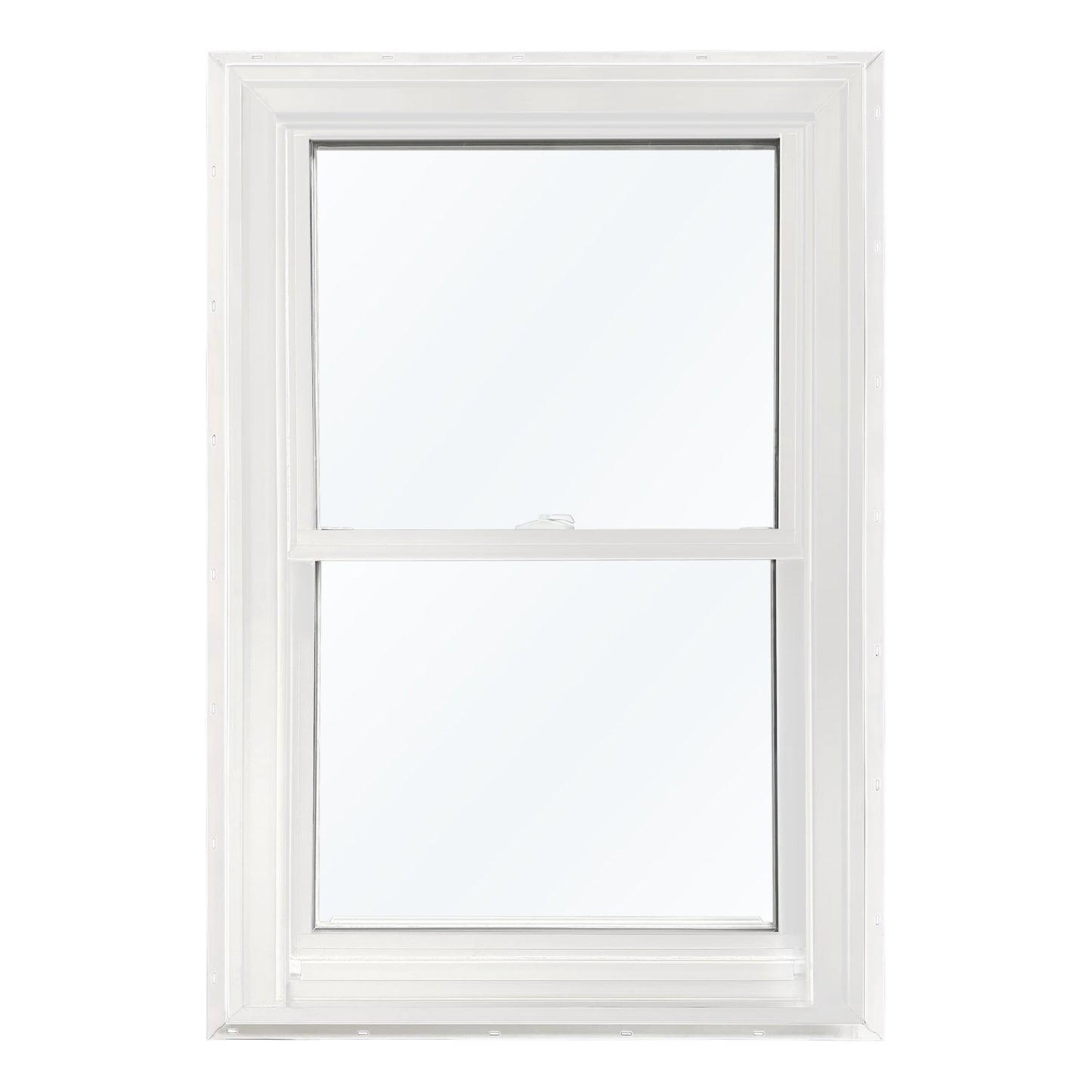 United Window & Door PRO Series 35-1/2-in x 45-1/2-in White Exterior White Interior Vinyl New construction Double Hung Window Low-E argon Double Pane Glass (Full Screen Included)