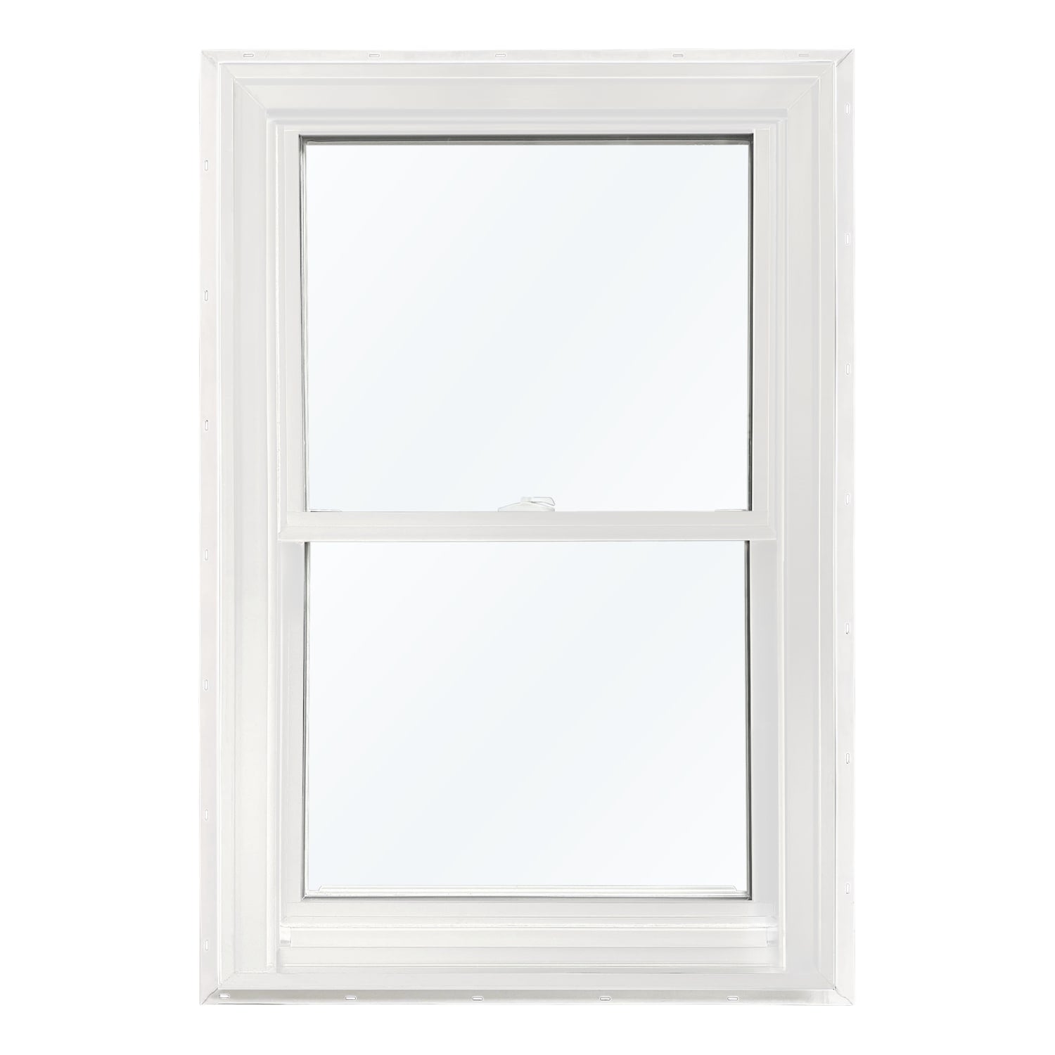 United Window & Door PRO Series 35-1/2-in x 45-1/2-in White Exterior White Interior Vinyl New construction Double Hung Window Low-E argon Double Pane Glass (Full Screen Included)
