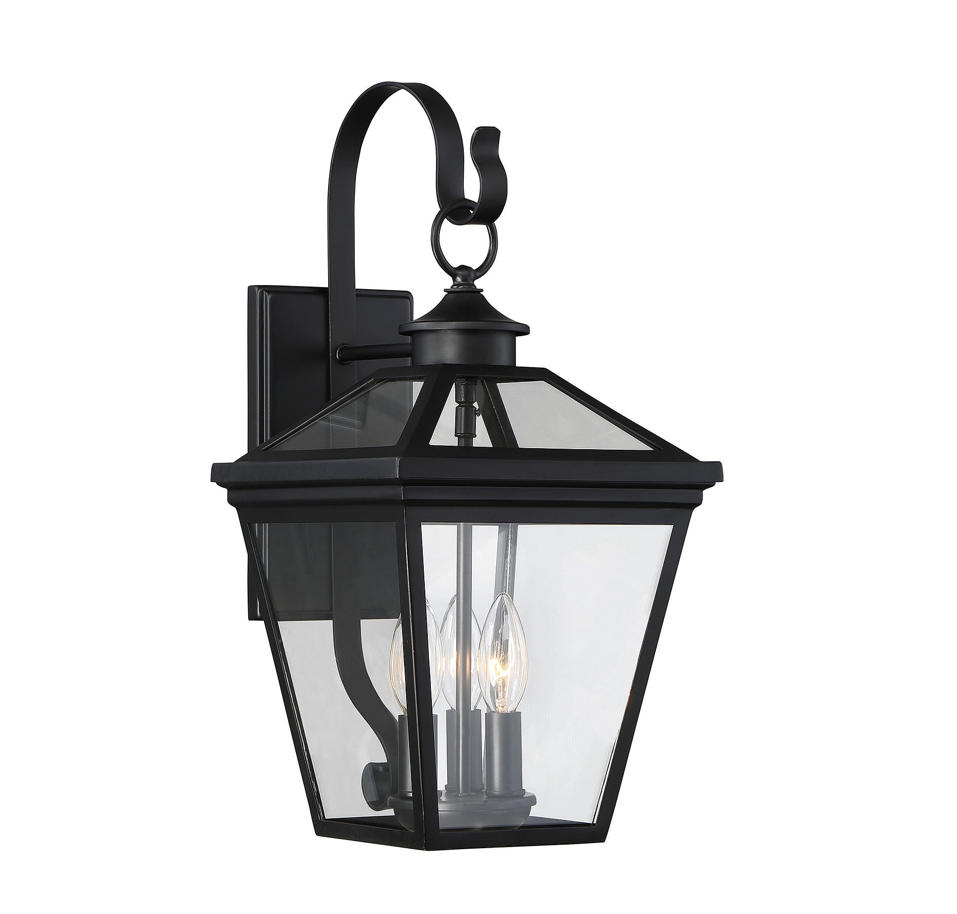 Savoy House Ellijay 3 -Light 19-in H Black Hardwired Outdoor Wall Light