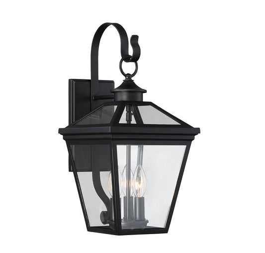Savoy House Ellijay 3 -Light 19-in H Black Hardwired Outdoor Wall Light
