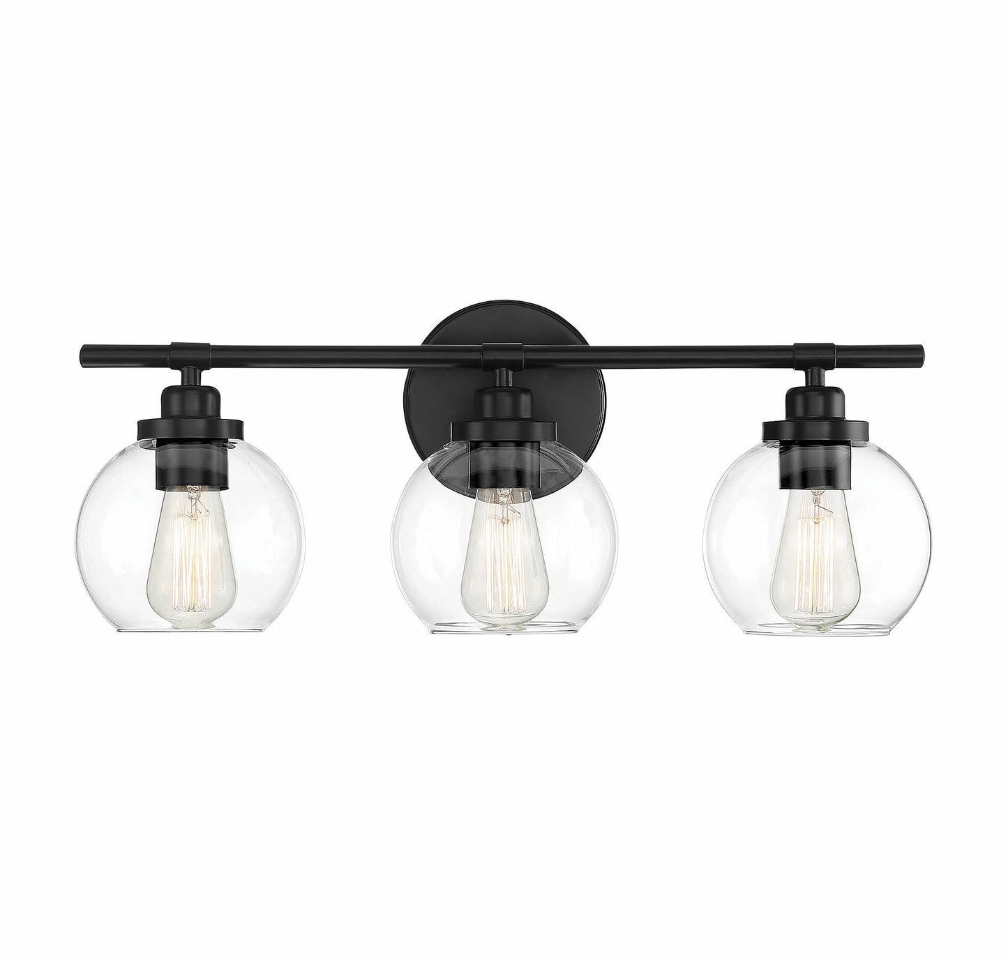 Savoy House Essentials Carson 22.5-in 3 Light Matte Black Modern/contemporary Bathroom Vanity light