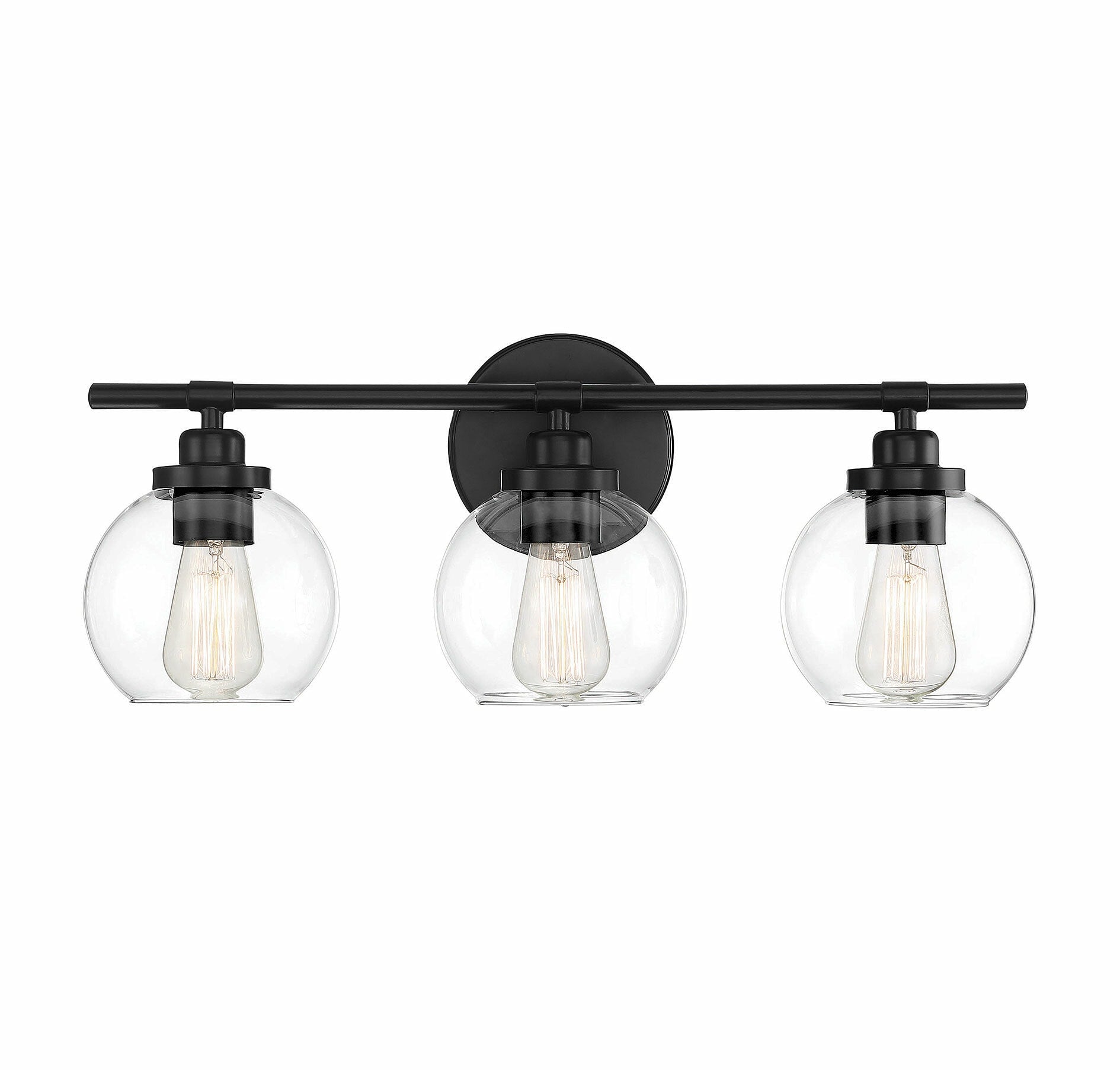 Savoy House Essentials Carson 22.5-in 3 Light Matte Black Modern/contemporary Bathroom Vanity light