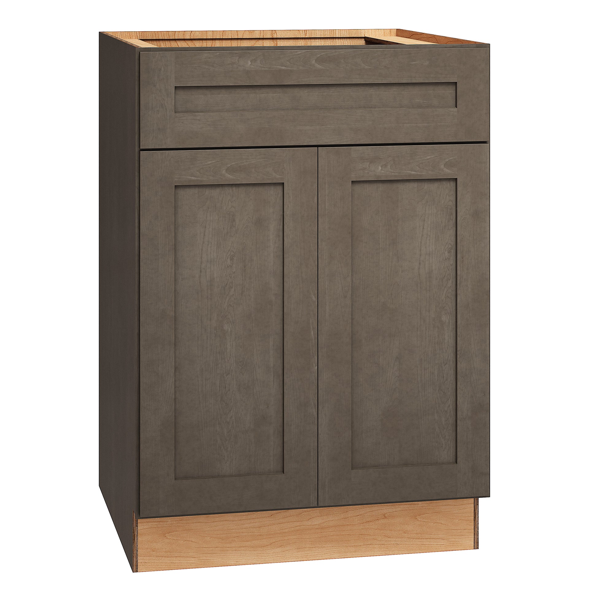Diamond Express Jamestown 24-in W x 34.5-in H x 24-in D Colt Brown Base Fully Assembled Plywood Cabinet Recessed Panel Shaker