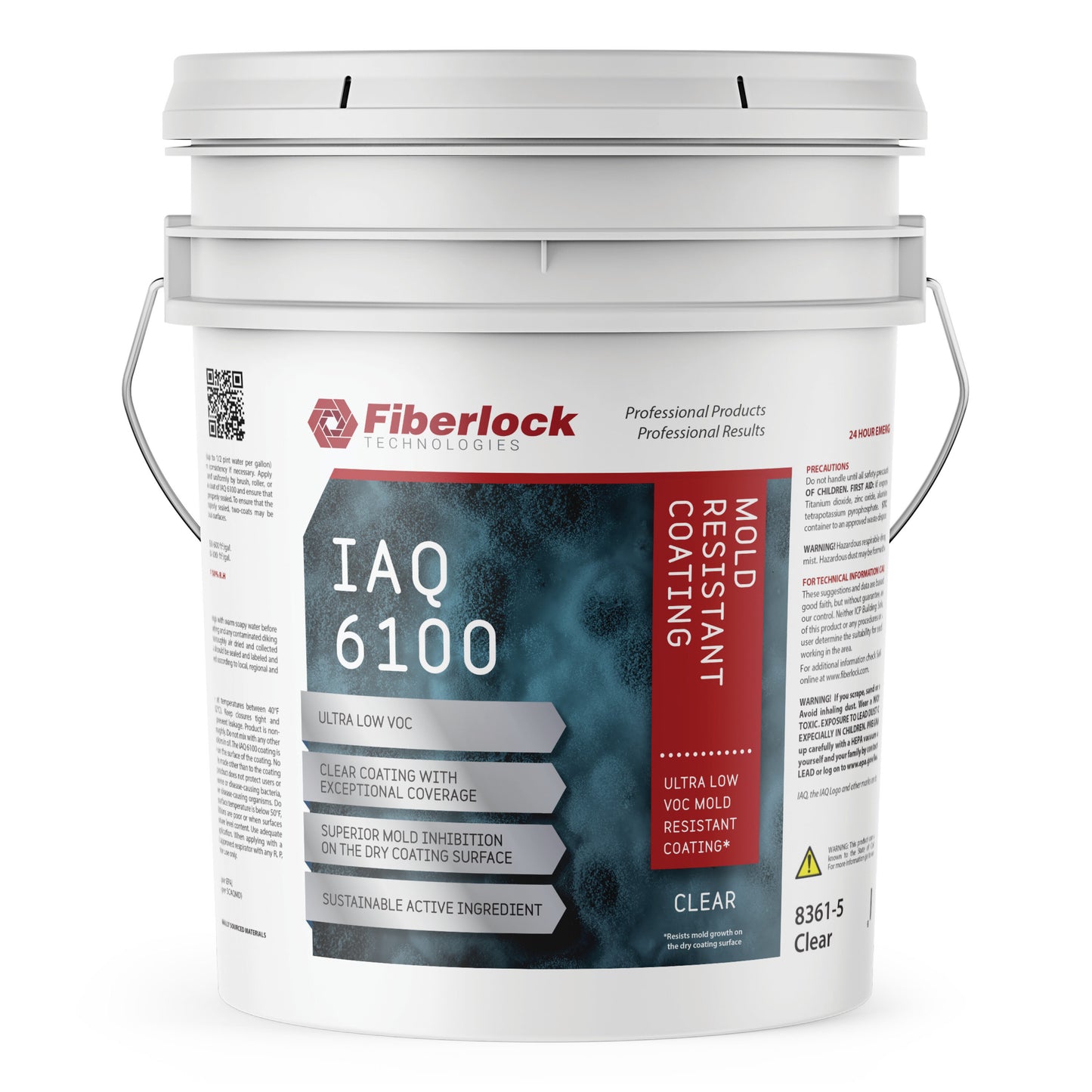 Fiberlock IAQ 6100 Mold Resistant Coating Clear Semi-gloss Water-based Interior Acrylic ( 5-gallon )