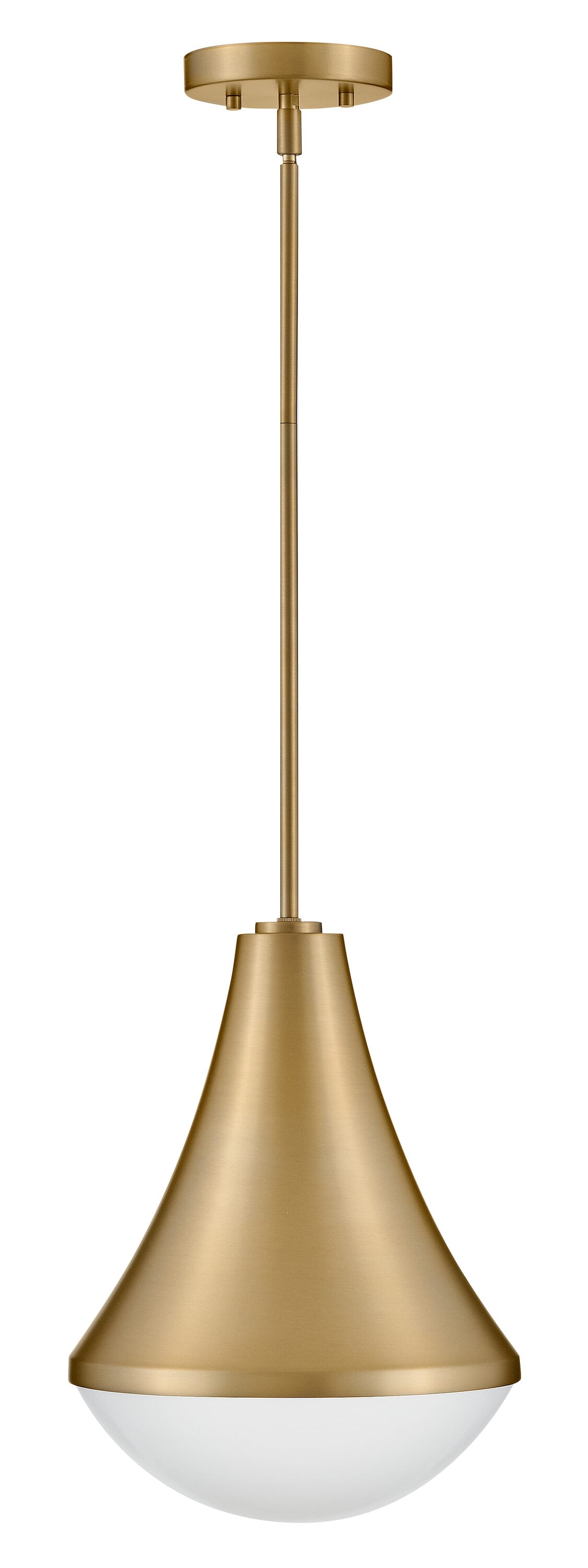 Lark Haddie 1 -Light Lacquered Brass Traditional White glass Glass Bowl Medium Indoor Hanging Pendant Light