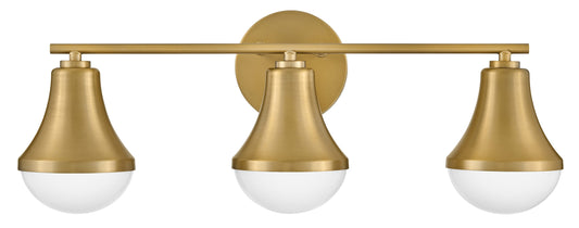 Lark Haddie 24-in 3 Light Satin Brass Traditional Bathroom Vanity light