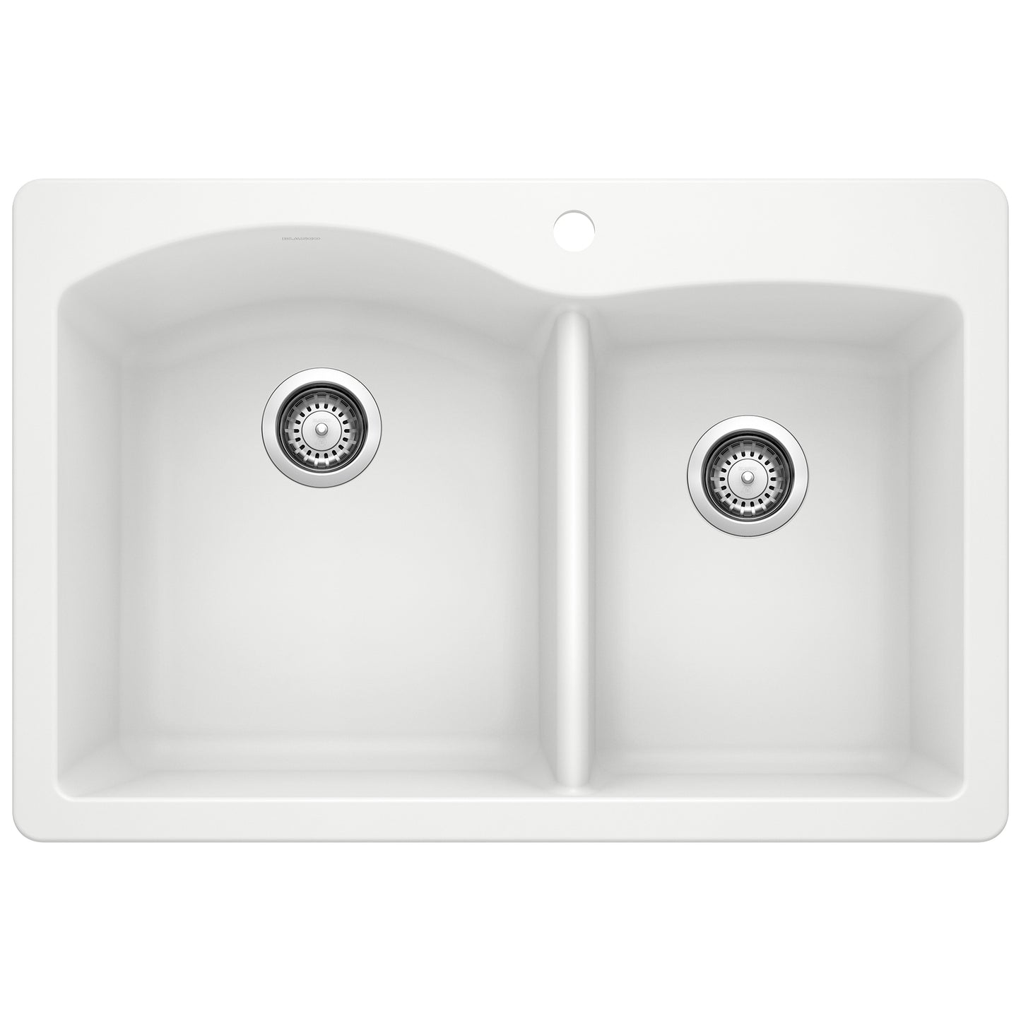 BLANCO Diamond Silgranit Drop-in or undermount 33.0-in x 22-in Granite Double offset bowl Kitchen Sink