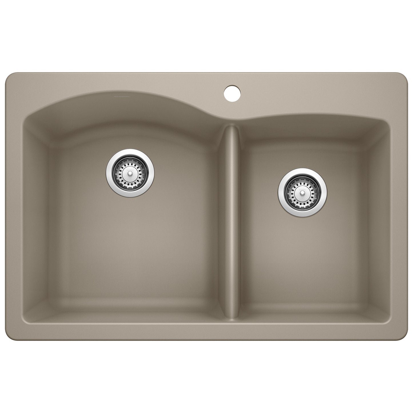 BLANCO Diamond Silgranit Drop-in or undermount 33-in x 22-in Granite Double offset bowl Kitchen Sink