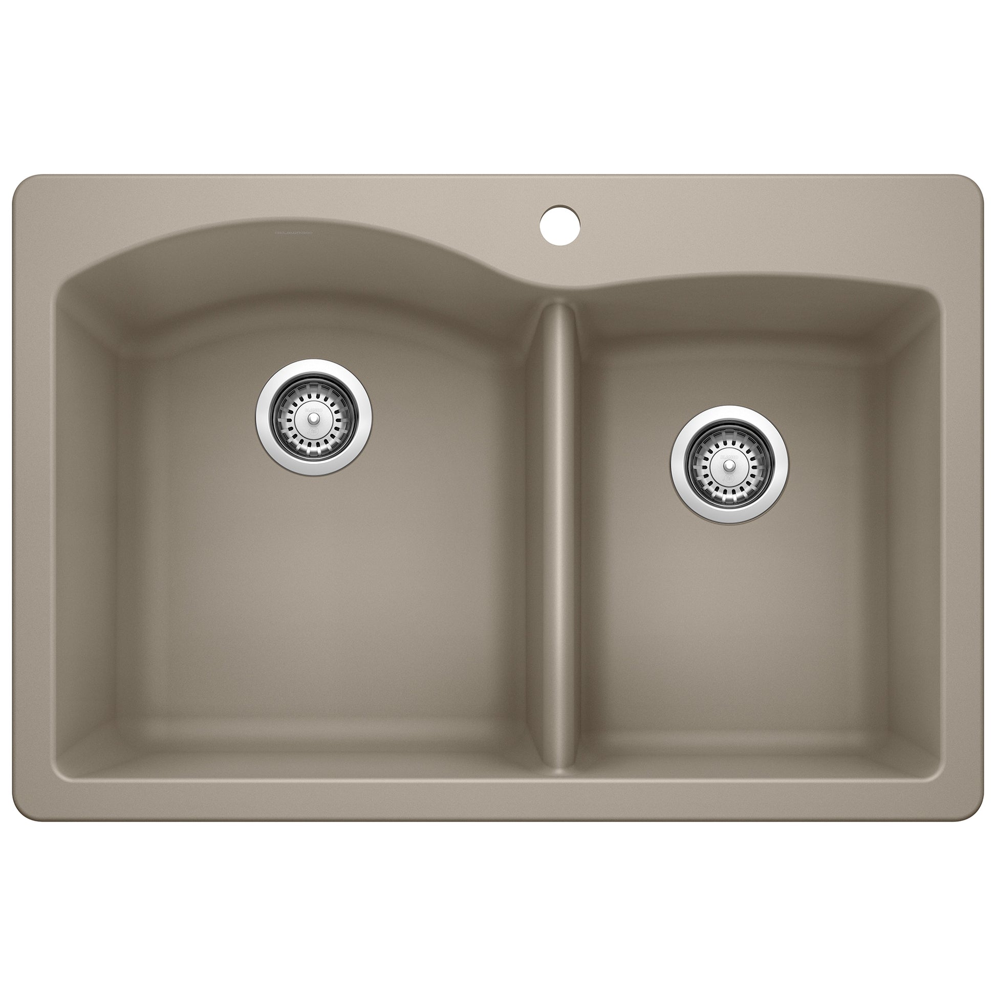 BLANCO Diamond Silgranit Drop-in or undermount 33-in x 22-in Granite Double offset bowl Kitchen Sink