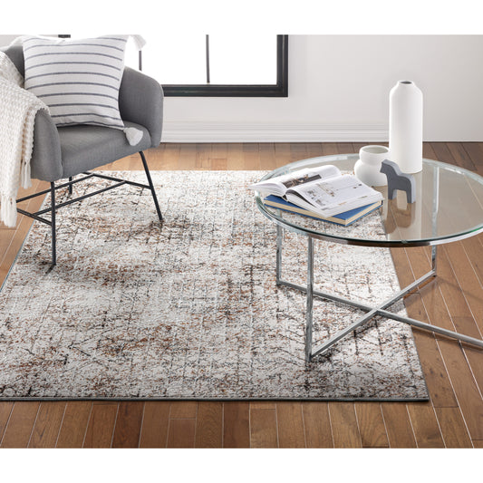 Origin 21 Rust Speckled 9 x 12 (ft) Loomed Polyester Rust Rectangular Indoor Abstract Spot Clean Only Pet Friendly Area rug