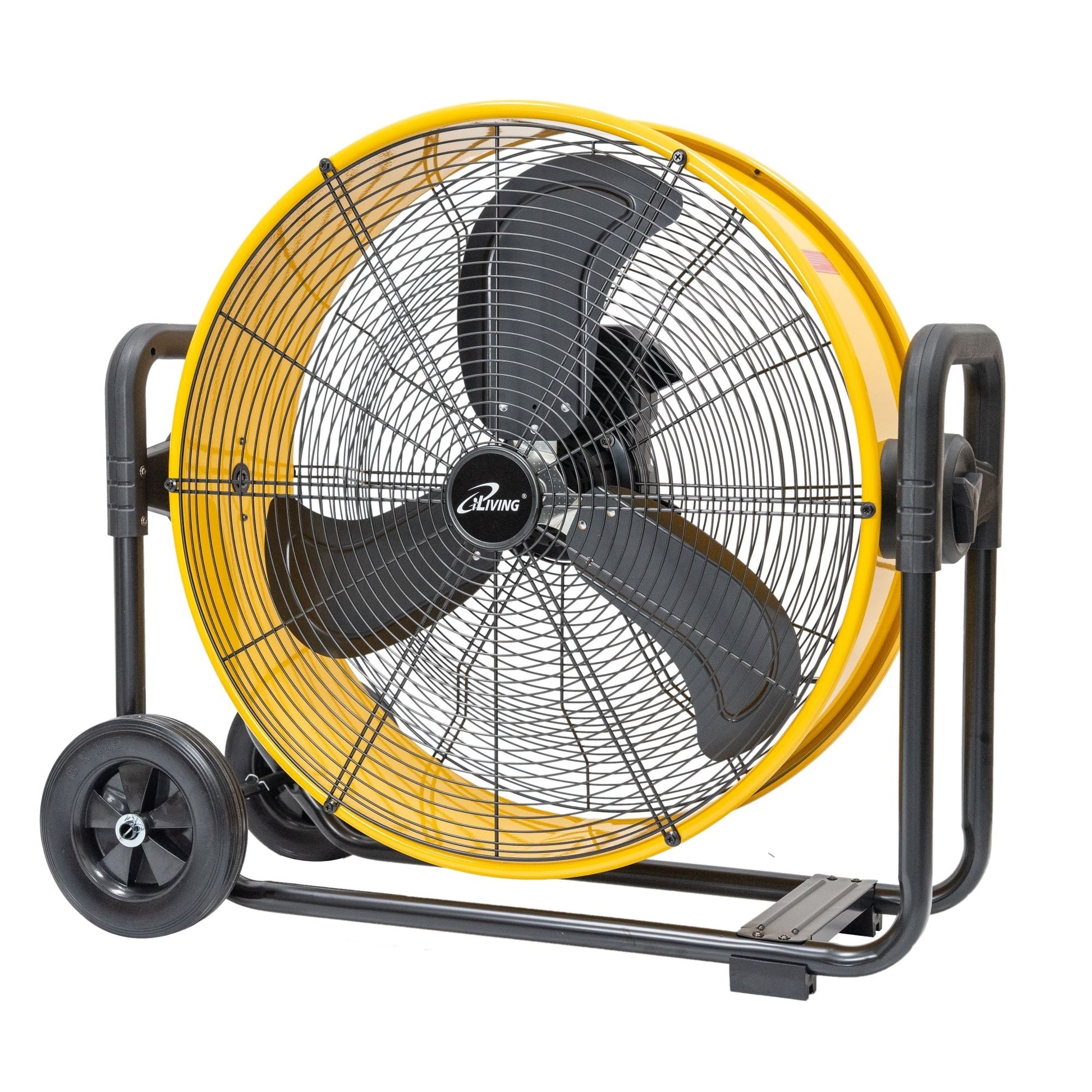 iLIVING 24-in 120-Volt High Velocity Indoor/Outdoor Yellow Floor Fan ILG8M24-60DC