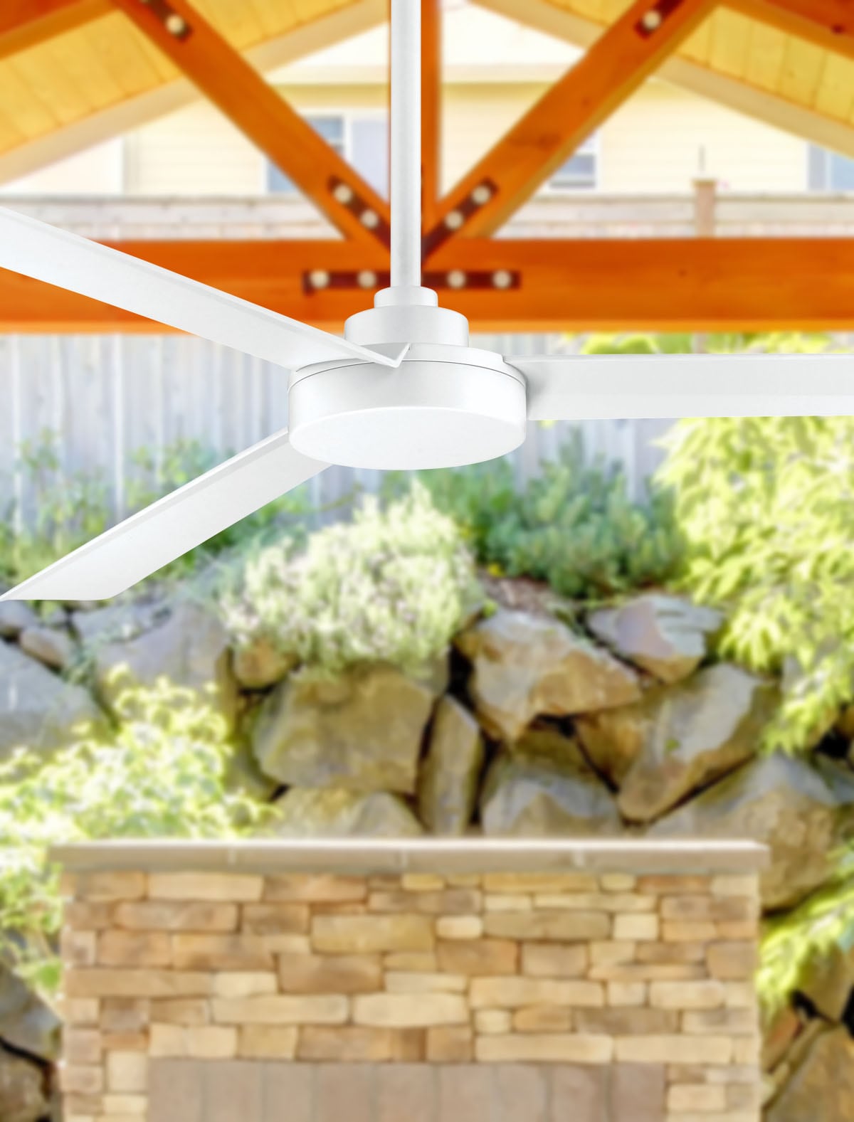 Minka Aire Roto XL 62-in Flat White with Flat White Blades Uncovered Outdoor Ceiling Fan Without Light 3 -Blade