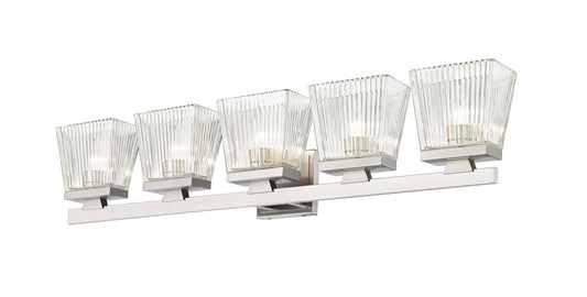 Z-Lite Astor 36-in 5 Light Brushed Nickel Farmhouse Bathroom Vanity light